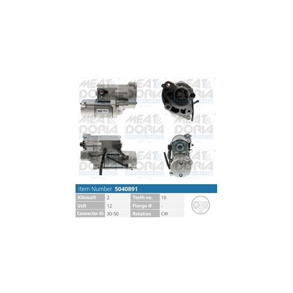 Startmotor 12V Meat & doria 5040891 MEAT & DORIA