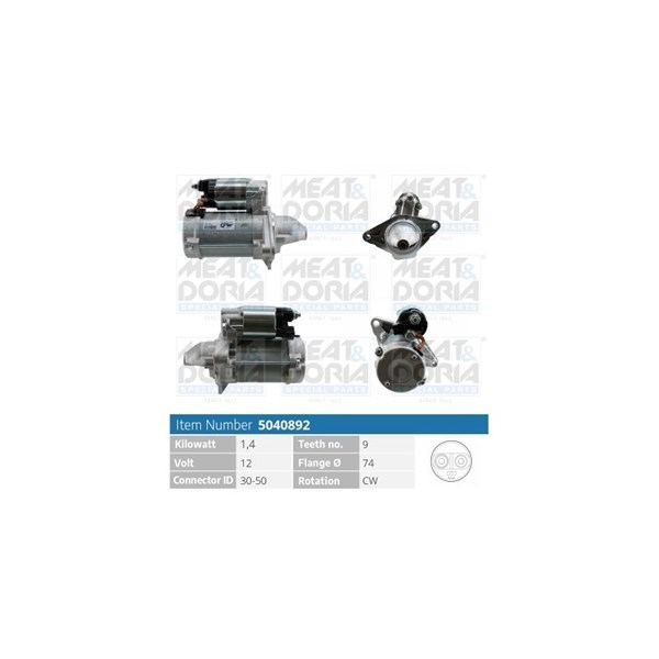 Startmotor 12V Meat & doria 5040892 MEAT & DORIA Startmotor 12V Meat & doria 5040892 MEAT & DORIA