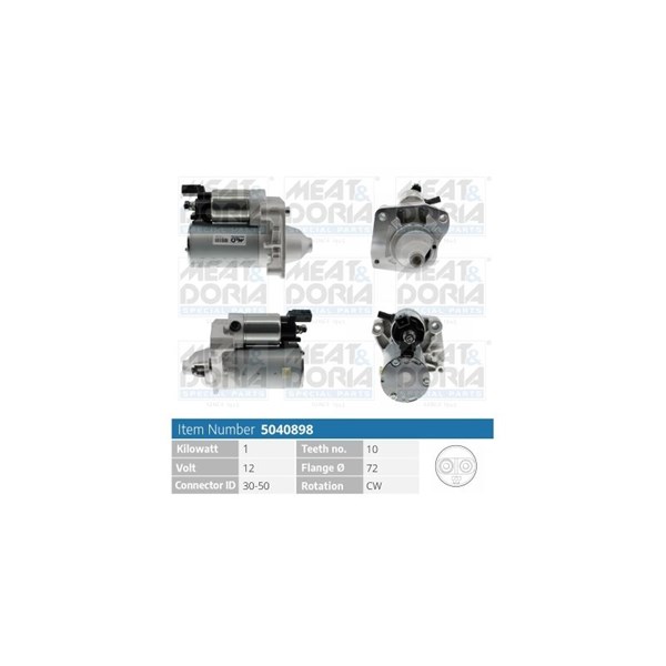 Startmotor 12V Meat & doria 5040898 MEAT & DORIA