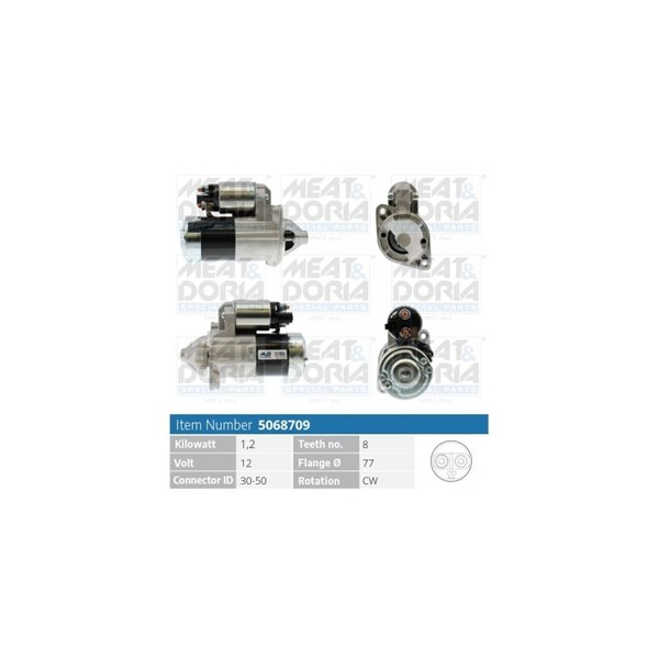 Startmotor 12V Meat & doria 5068709 MEAT & DORIA