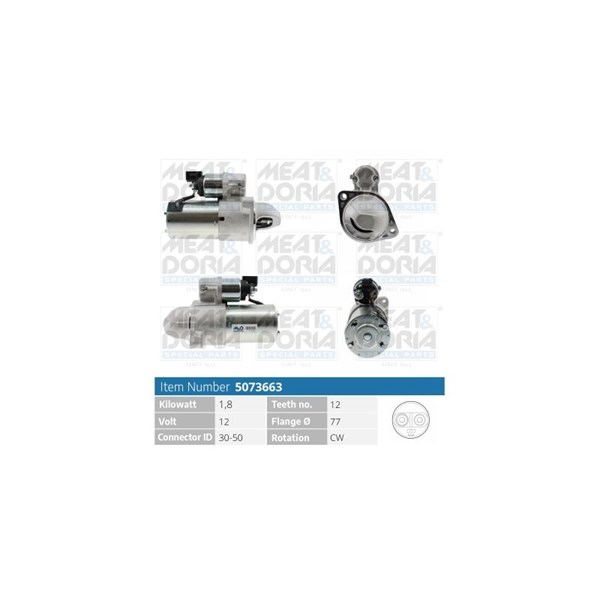 Startmotor 12V Meat & doria 5073663 MEAT & DORIA