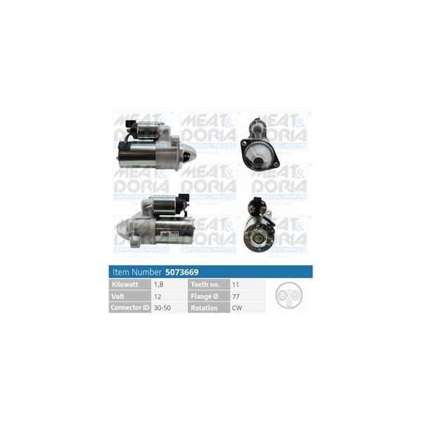 Startmotor 12V Meat & doria 5073669 MEAT & DORIA