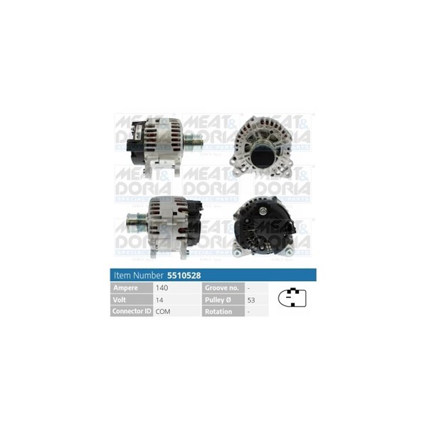 Generator 14V 140A Meat & doria 5510528 MEAT & DORIA