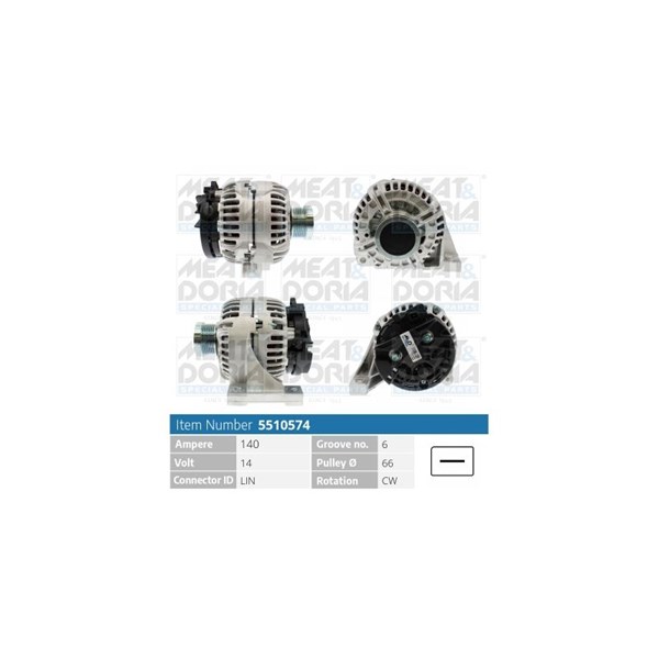 Generator 14V 140A Meat & doria 5510574 MEAT & DORIA