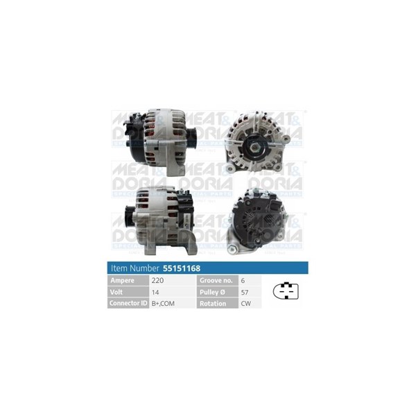 Generator 14V 220A Meat & doria 55151168 MEAT & DORIA