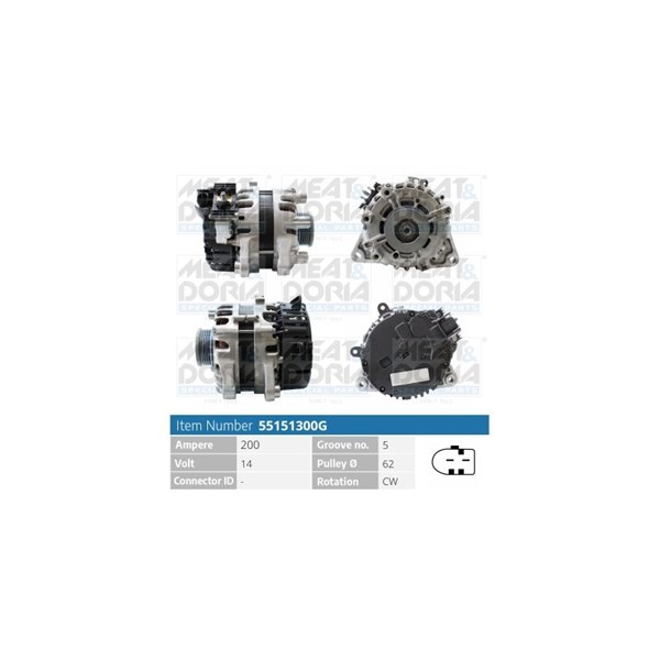 Generator 14V 200A Meat & doria 55151300G MEAT & DORIA
