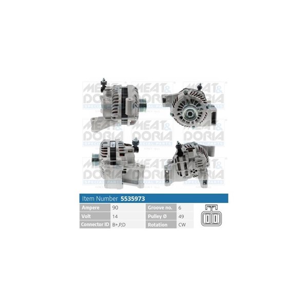 Generator 14V 90A Meat & doria 5535973 MEAT & DORIA