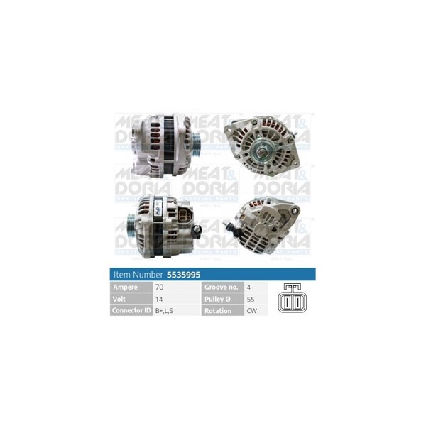 Generator 14V 70A Meat & doria 5535995 MEAT & DORIA Generator 14V 70A Meat & doria 5535995 MEAT & DORIA