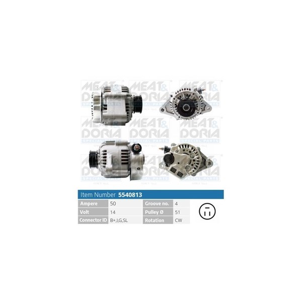 Generator 14V 50A Meat & doria 5540813 MEAT & DORIA