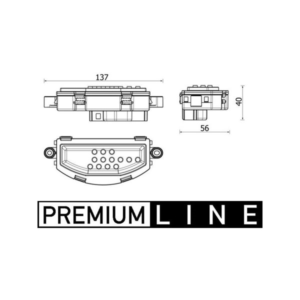 Reglage, kupéfläkt, Bak Mahle ABR 158 000P MAHLE