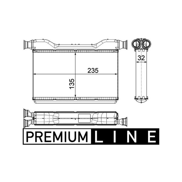 Värmeväxlare, kupévärme Mahle AH 189 000P MAHLE
