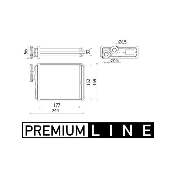 Värmeväxlare, kupévärme Mahle AH 277 000P MAHLE