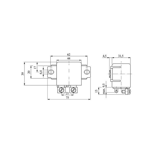 Relä, huvudström 24V Bosch 0 332 002 256 BOSCH