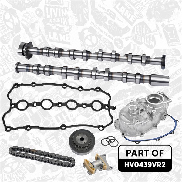 Kamaxelsats, Insugssidan, Avgas-/utsläppssidan Et engineteam HV04 ET ENGINETEAM