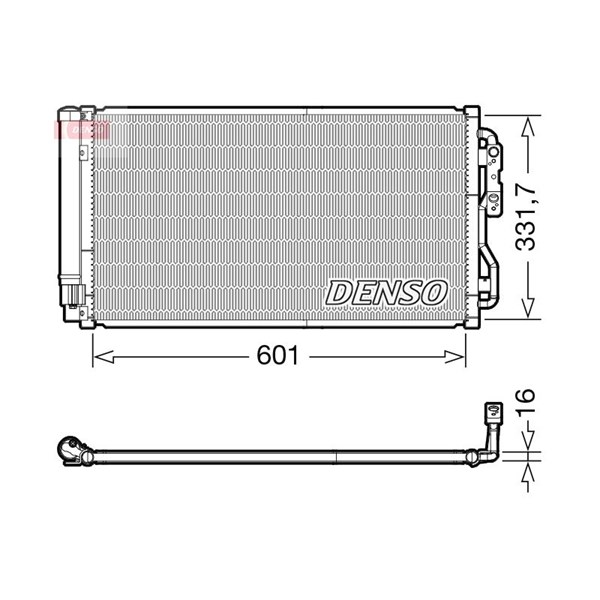 Kondensor, klimatanläggning Denso DCN05033 DENSO