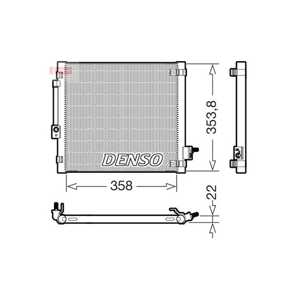 Kondensor, klimatanläggning Denso DCN99081 DENSO