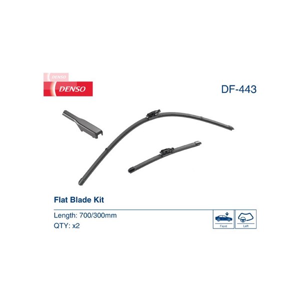 Torkarblad, Förarsida, Passagerarsida Denso DF-443 DENSO