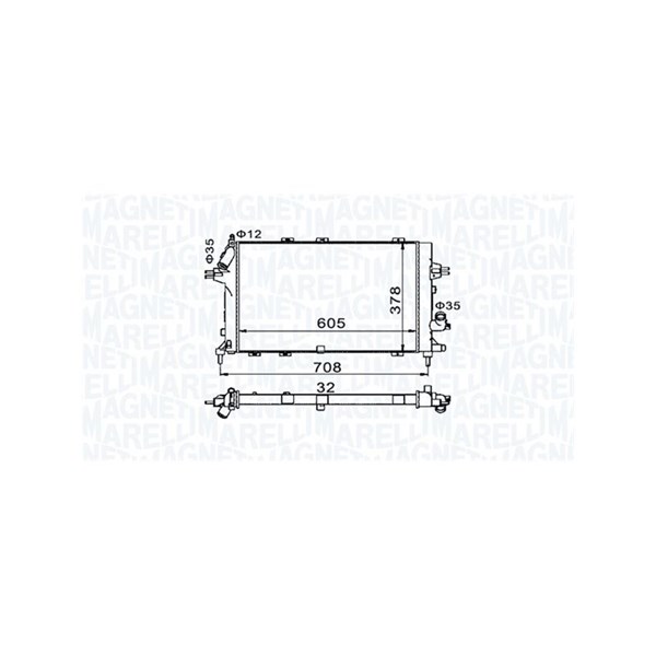 Kylare, motorkylning Magneti marelli 350213153400 MAGNETI MARELLI