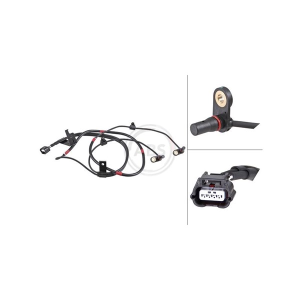ABS-givare, Sensor, hjulvarvtal, Bakaxel A.b.s. 30028 A.B.S.