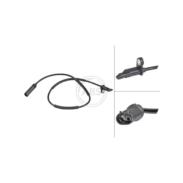 ABS-givare, Sensor, hjulvarvtal, Bakaxel A.b.s. 30174 A.B.S.
