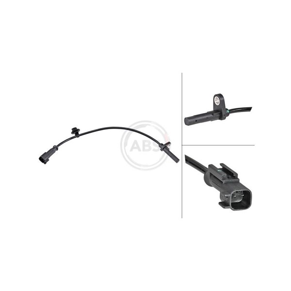 ABS-givare, Sensor, hjulvarvtal, Bakaxel A.b.s. 30188 A.B.S.