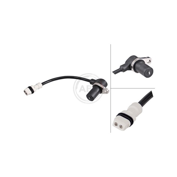 ABS-givare, Sensor, hjulvarvtal, Framaxel, Bakaxel A.b.s. 30457 A.B.S. ABS-givare, Sensor, hjulvarvtal, Framaxel, Bakaxel A.b.s. 30457 A.B.S.
