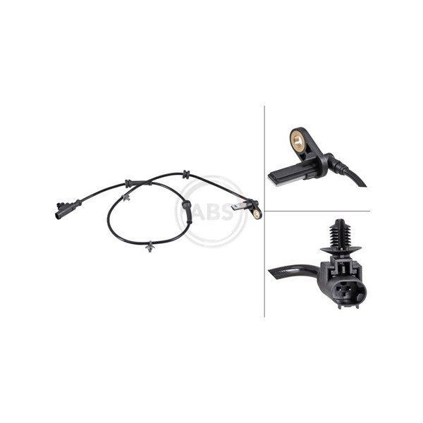 ABS-givare, Sensor, hjulvarvtal, Bakaxel vänster A.b.s. 30728 A.B.S. ABS-givare, Sensor, hjulvarvtal, Bakaxel vänster A.b.s. 30728 A.B.S.