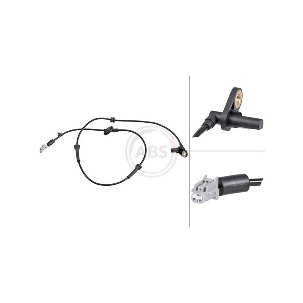ABS-givare, Sensor, hjulvarvtal, Framaxel, framaxel höger A.b.s. A.B.S. ABS-givare, Sensor, hjulvarvtal, Framaxel, framaxel höger A.b.s. A.B.S.