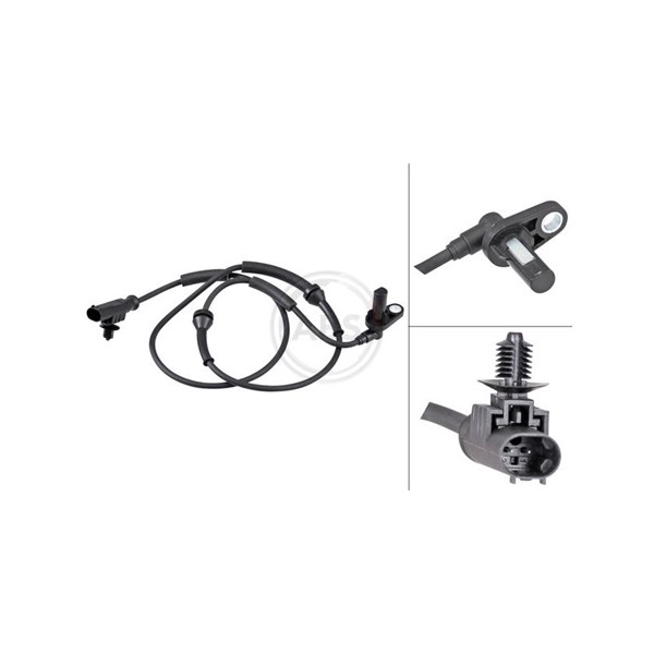 ABS-givare, Sensor, hjulvarvtal, Framaxel A.b.s. 30806 A.B.S.