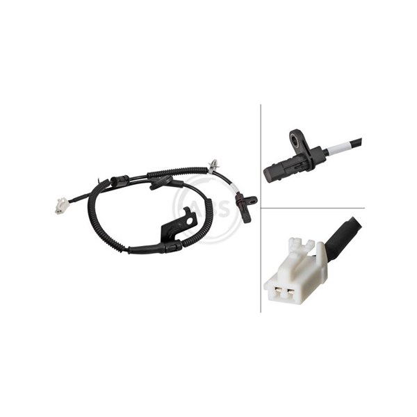 ABS-givare, Sensor, hjulvarvtal, Bakaxel vänster A.b.s. 30880 A.B.S.