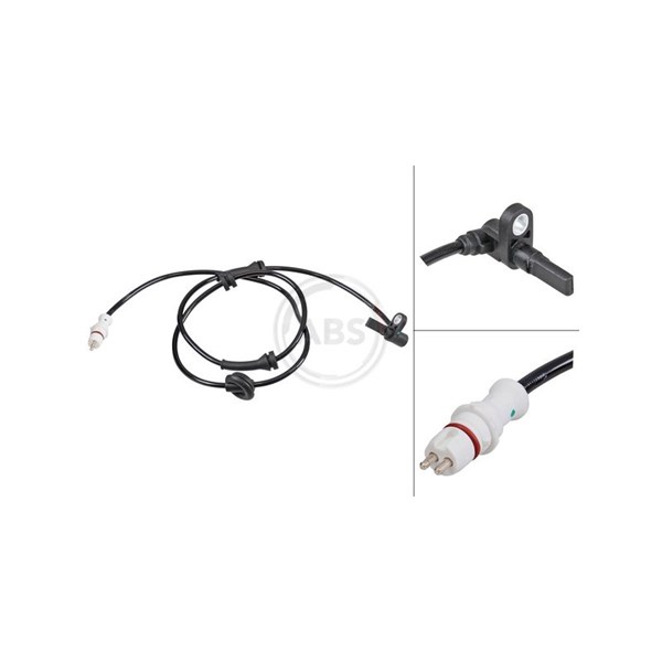 ABS-givare, Sensor, hjulvarvtal, Framaxel, framaxel vänster, fram A.B.S. ABS-givare, Sensor, hjulvarvtal, Framaxel, framaxel vänster, fram A.B.S.