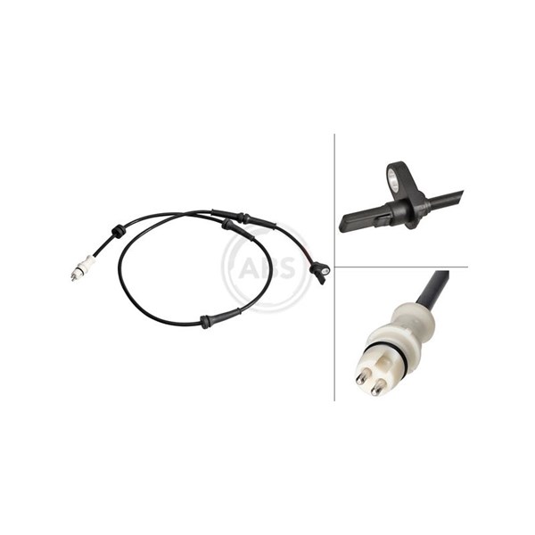 ABS-givare, Sensor, hjulvarvtal, Bakaxel, Bakaxel vänster A.b.s. A.B.S. ABS-givare, Sensor, hjulvarvtal, Bakaxel, Bakaxel vänster A.b.s. A.B.S.