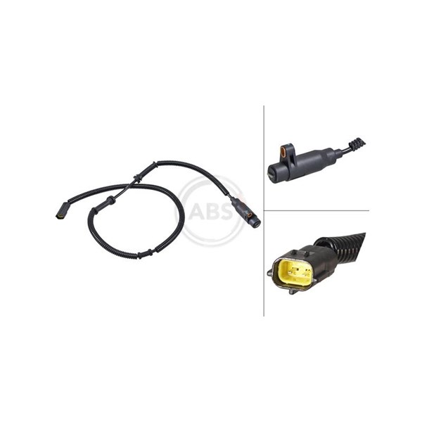 ABS-givare, Sensor, hjulvarvtal, Framaxel, framaxel vänster A.b.s A.B.S. ABS-givare, Sensor, hjulvarvtal, Framaxel, framaxel vänster A.b.s A.B.S.
