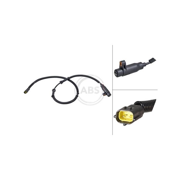 ABS-givare, Sensor, hjulvarvtal, Framaxel, framaxel höger, framax A.B.S.