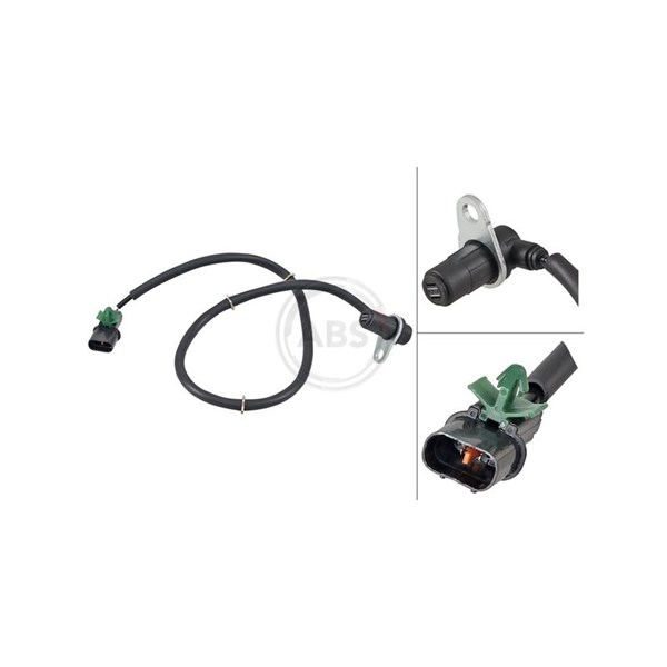 ABS-givare, Sensor, hjulvarvtal, Bakaxel vänster A.b.s. 31629 A.B.S.