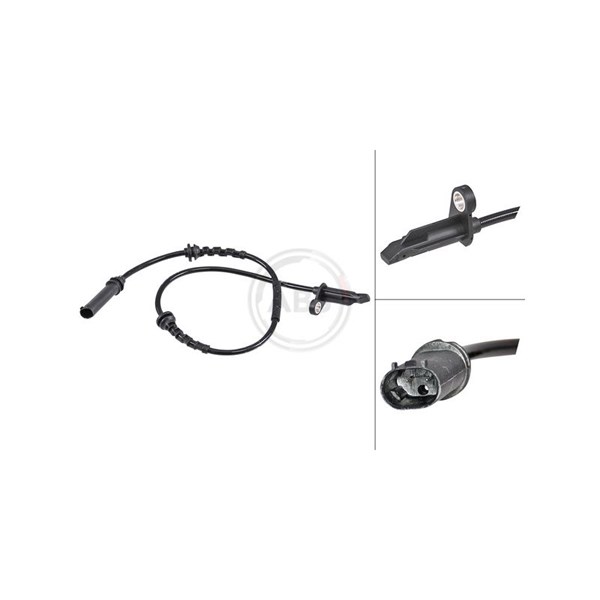 ABS-givare, Sensor, hjulvarvtal, Bakaxel A.b.s. 31726 A.B.S.