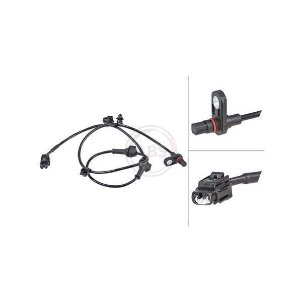 ABS-givare, Sensor, hjulvarvtal, Bakaxel vänster A.b.s. 31850 A.B.S.