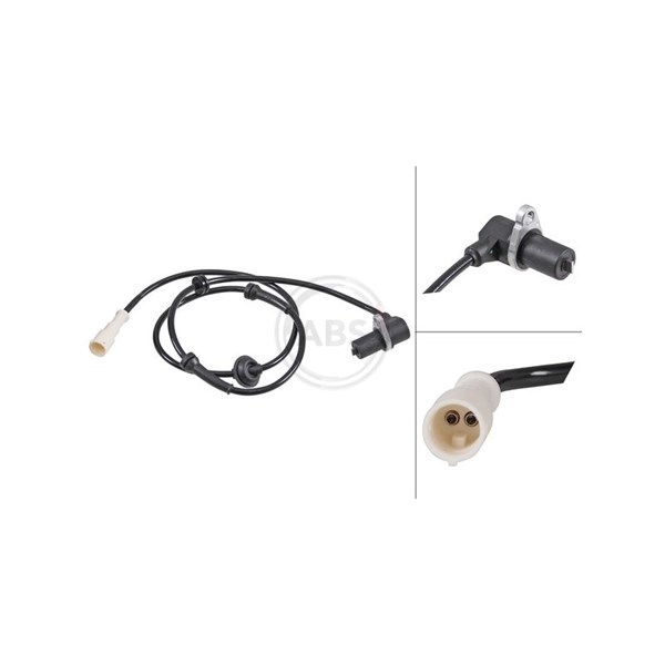 ABS-givare, Sensor, hjulvarvtal, Framaxel, framaxel vänster A.b.s A.B.S. ABS-givare, Sensor, hjulvarvtal, Framaxel, framaxel vänster A.b.s A.B.S.