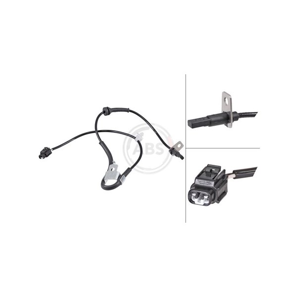 ABS-givare, Sensor, hjulvarvtal, framaxel vänster A.b.s. 32109 A.B.S.