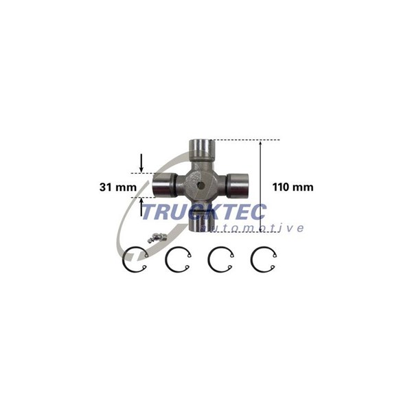 Led, kardanaxel Trucktec automotive 01.34.038 TRUCKTEC AUTOMOTIVE