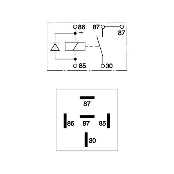 Relä, huvudström, Universal 12V Bosch 0 332 019 155 BOSCH