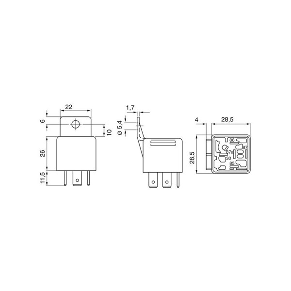 Relä, huvudström 12V Bosch 0 332 209 138 BOSCH
