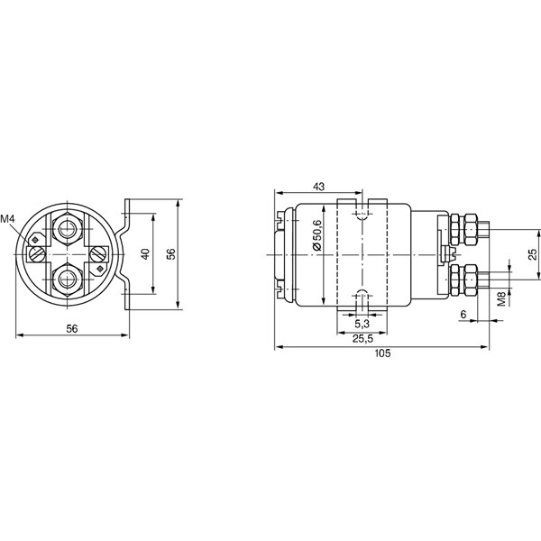 Relä, huvudström, Universal 24V Bosch 0 333 009 018 BOSCH