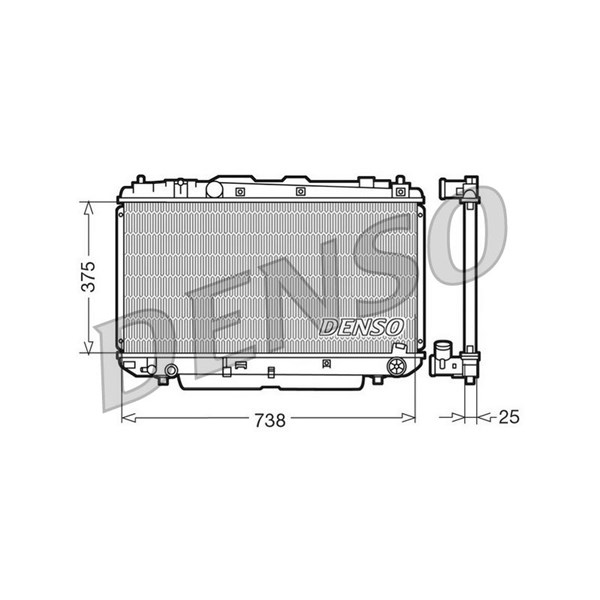 Kylare, motorkylning Denso DRM50021 DENSO