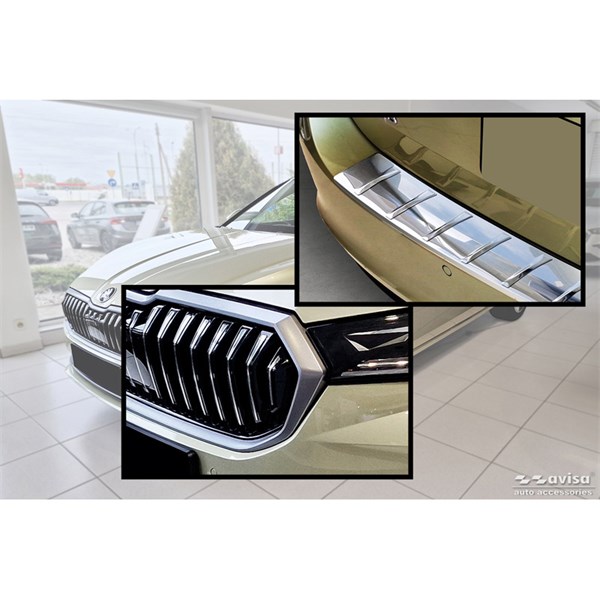 Övertäck, Stötfångare Skoda Superb IV Combi 2023-, Bak