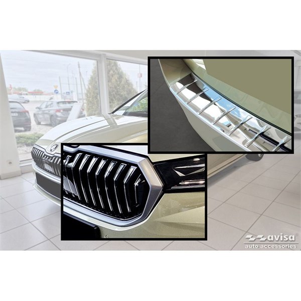 Övertäck, Stötfångare Chrome Skoda Superb IV Combi 2023-, Bak Övertäck, Stötfångare Chrome Skoda Superb IV Combi 2023-, Bak