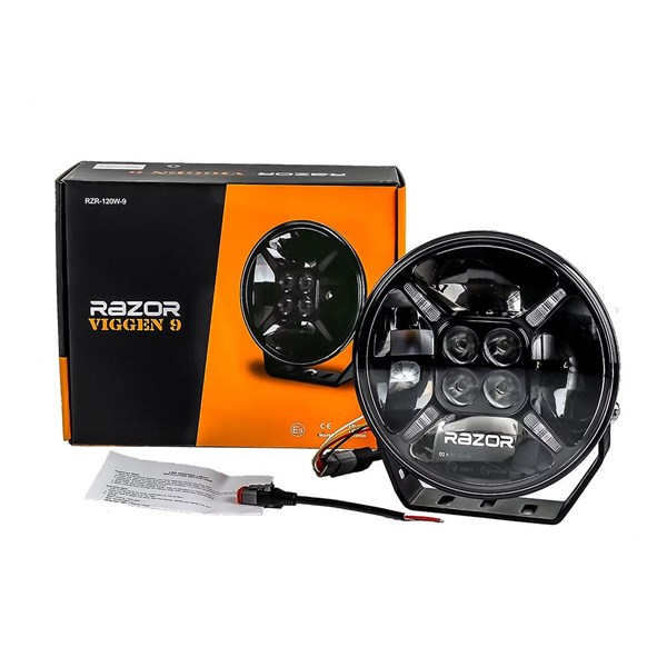 Extraljus Led Razor Viggen 9" 120W, Universal Turtle Nordic