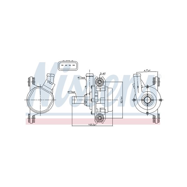 Vattenpump 12V Nissens 831385 NISSENS