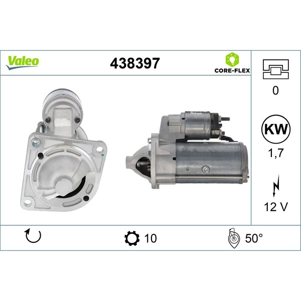 Startmotor 12V Valeo 438397 VALEO