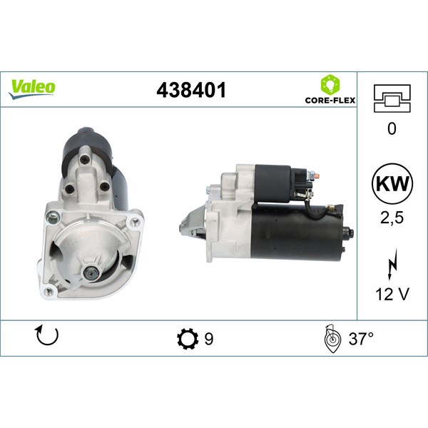 Startmotor 12V Valeo 438401 VALEO